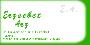 erzsebet arz business card
